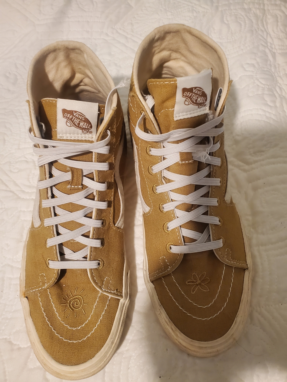 Vans Sk8-Hi Tapered Eco Theory Mustard Gold Shoes Womens 10 Mens 8.5 High Top